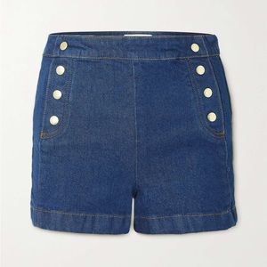 FRAME Sailor Button-Embellished Shorts Adele